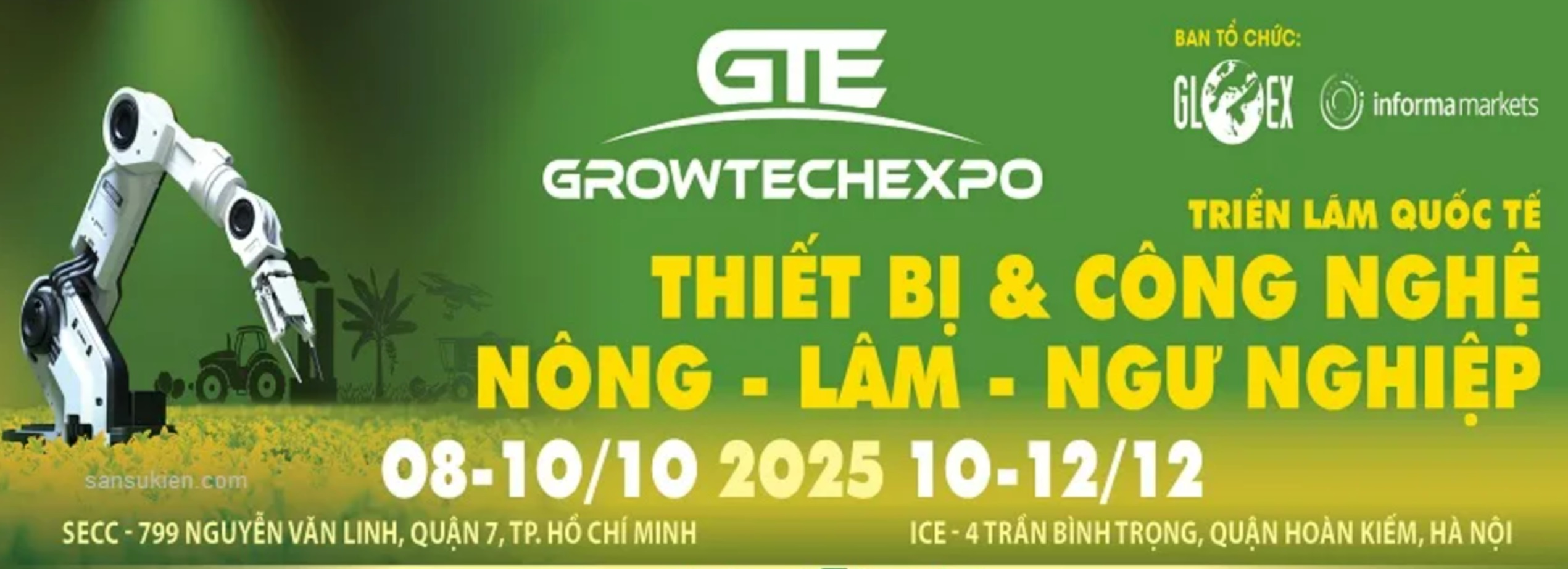 Triển lãm Quốc tế chuyên ngành thiết bị công nghệ Nông – Lâm – Ngư nghiệp